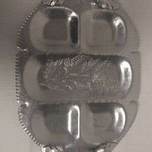Vintage Continental Trade Mark Hand Wrought Silverlook Serving Tray